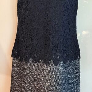 Dolce & Gabbana Cocktail Dress of Virgin Wool and Lace
